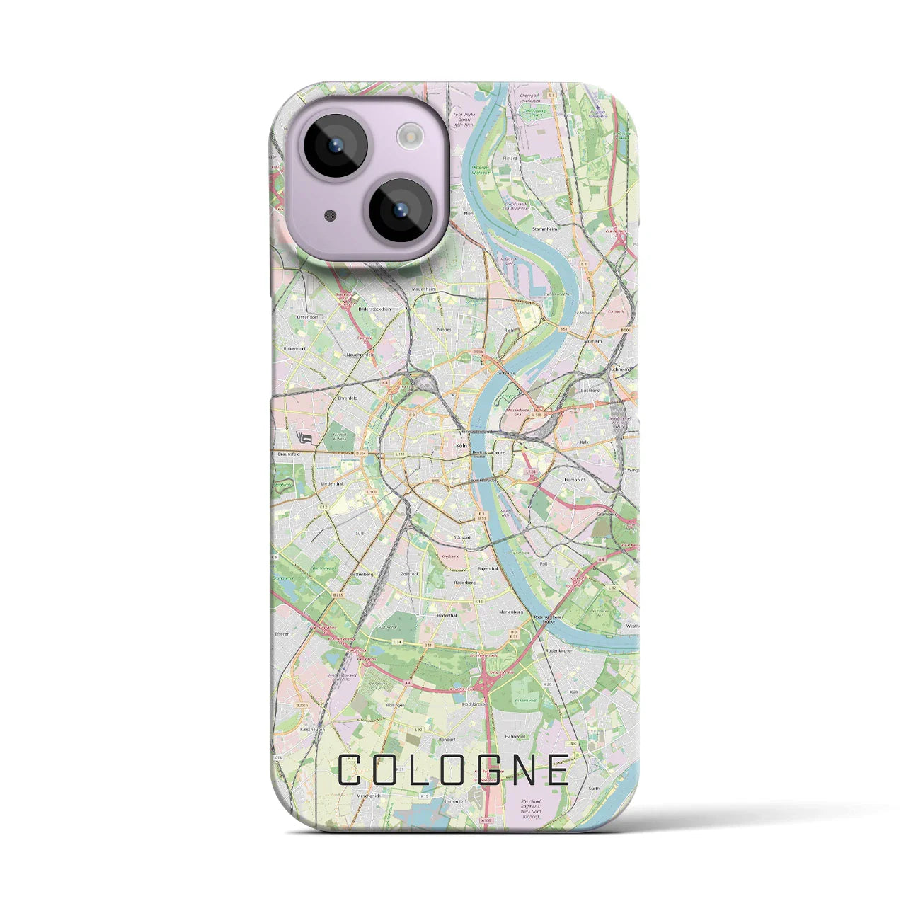 【ケルン(ドイツ)】地図柄iPhoneケース(バックカバータイプ)