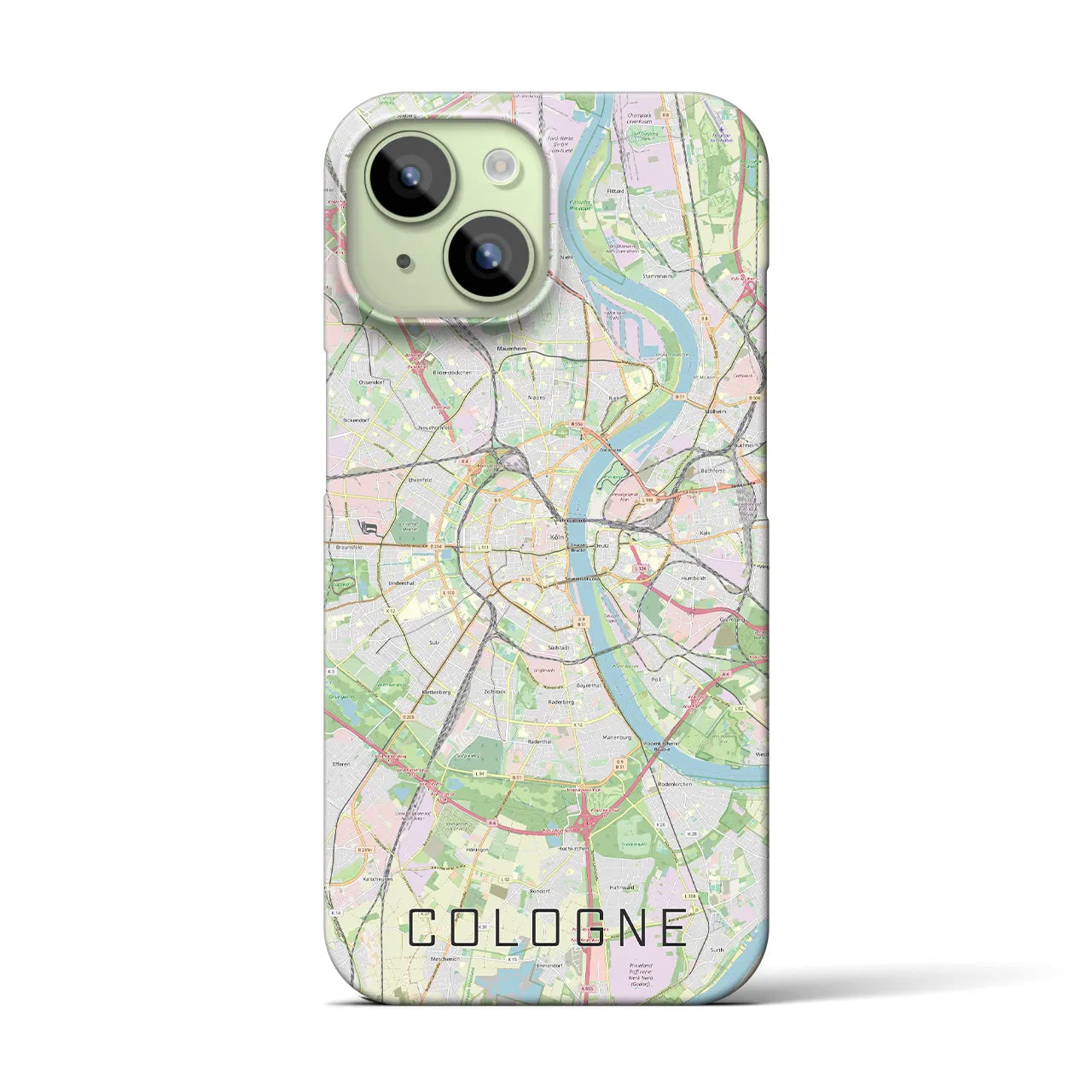 【ケルン(ドイツ)】地図柄iPhoneケース(バックカバータイプ)