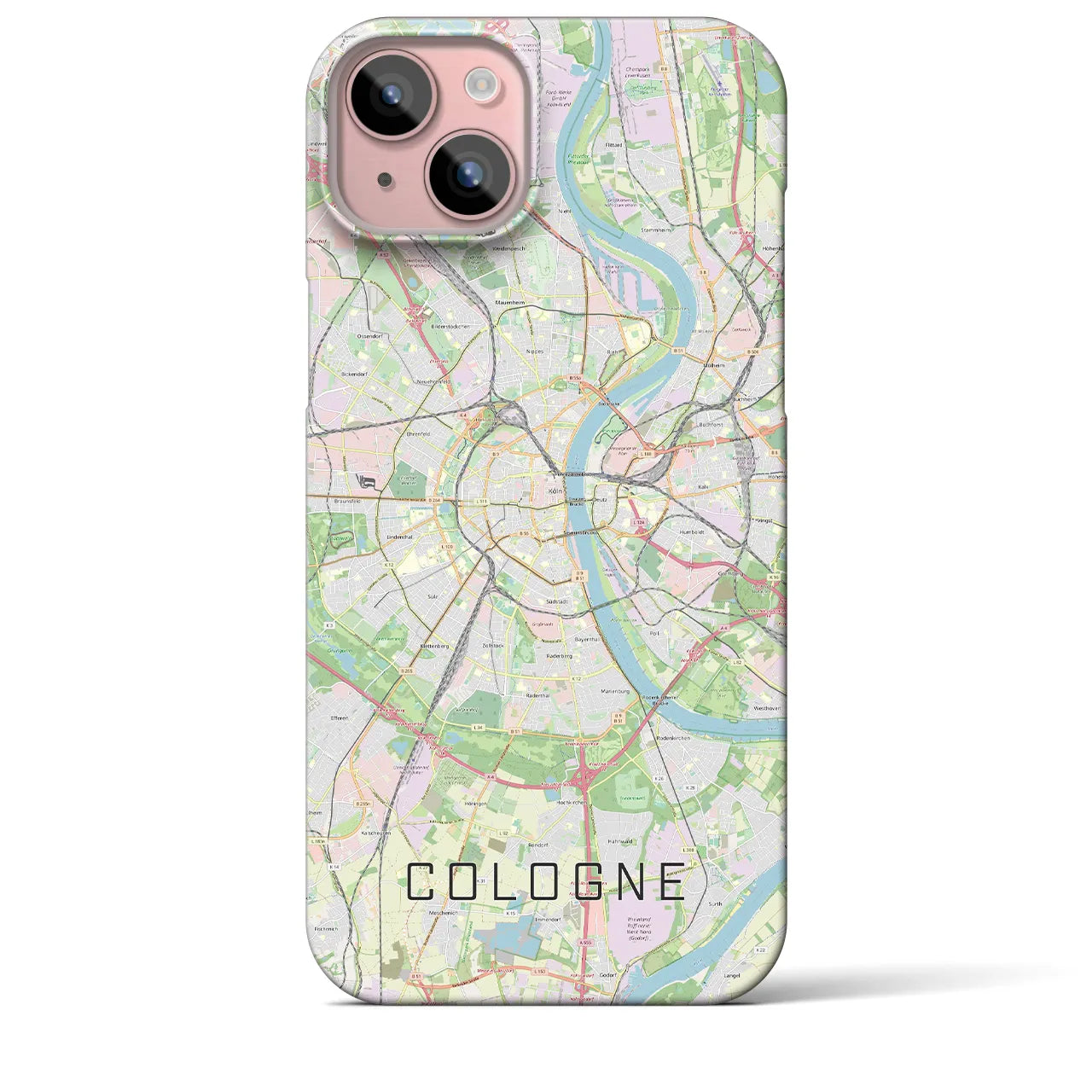 【ケルン(ドイツ)】地図柄iPhoneケース(バックカバータイプ)