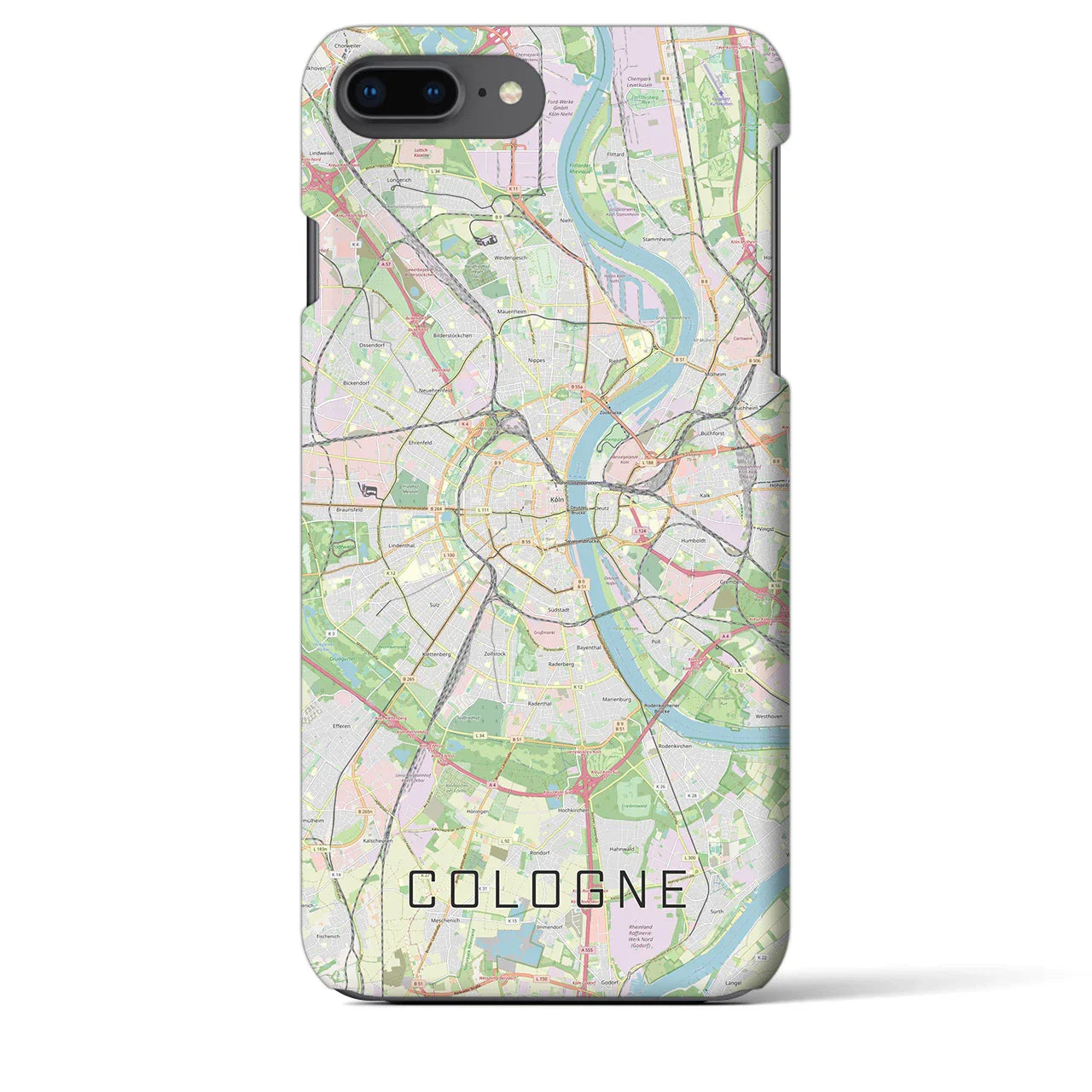 【ケルン(ドイツ)】地図柄iPhoneケース(バックカバータイプ)