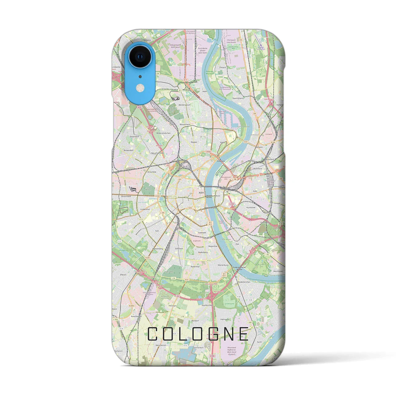 【ケルン(ドイツ)】地図柄iPhoneケース(バックカバータイプ)