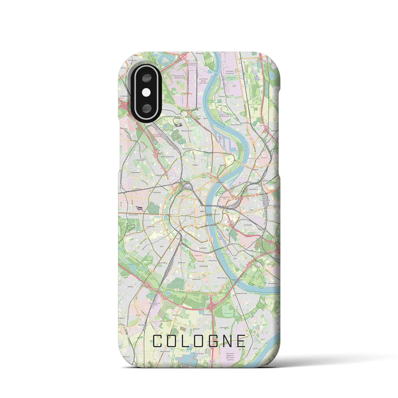 【ケルン(ドイツ)】地図柄iPhoneケース(バックカバータイプ)