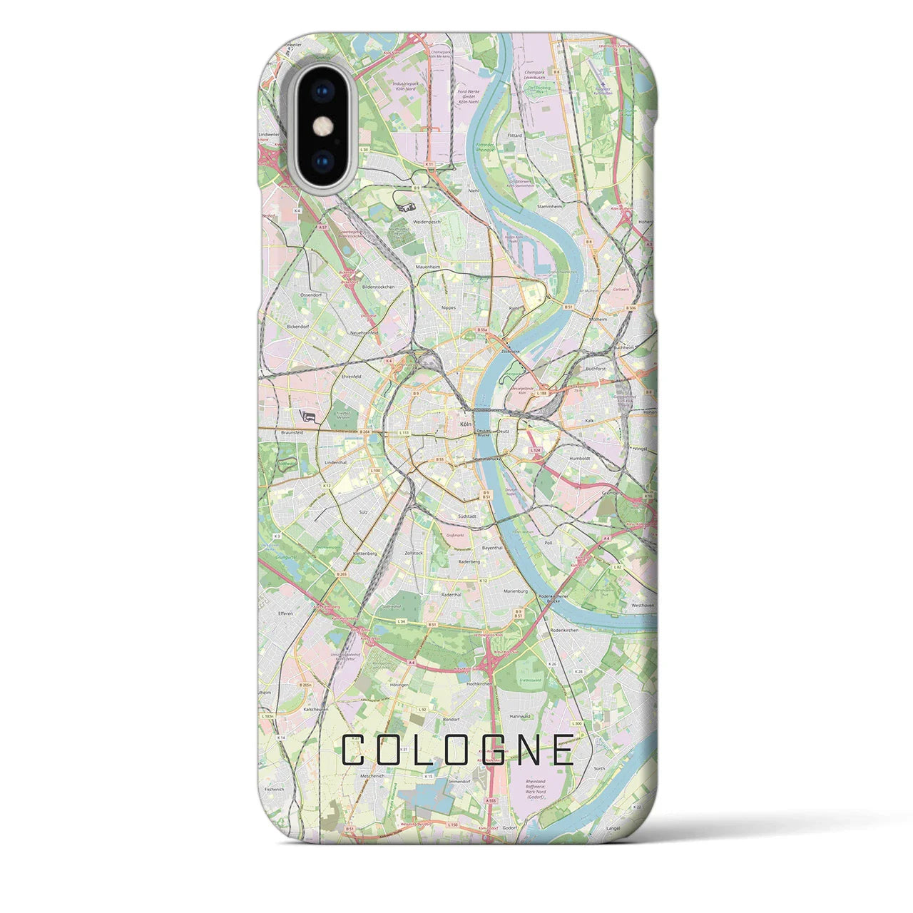 【ケルン(ドイツ)】地図柄iPhoneケース(バックカバータイプ)
