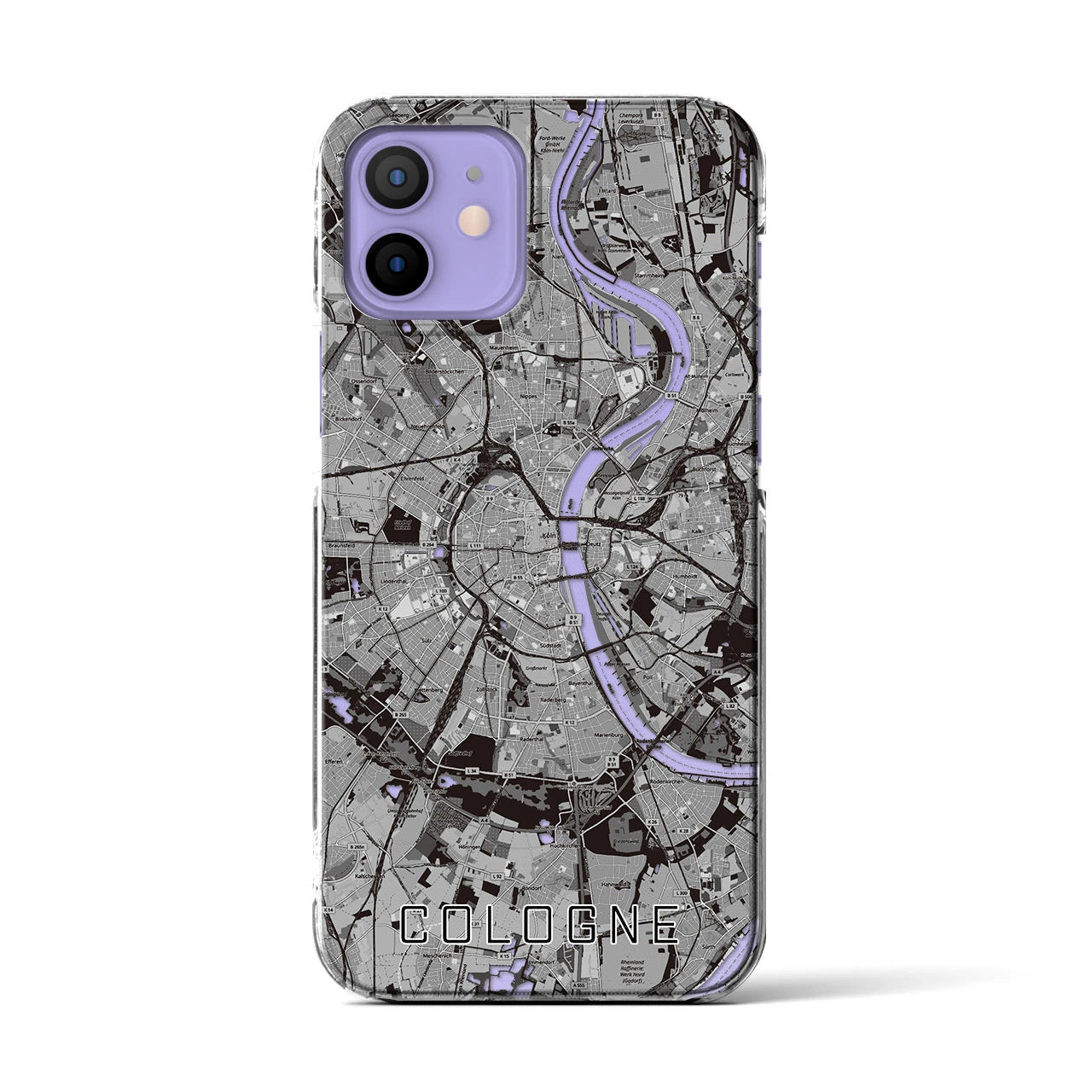 【ケルン(ドイツ)】地図柄iPhoneケース(クリアタイプ)