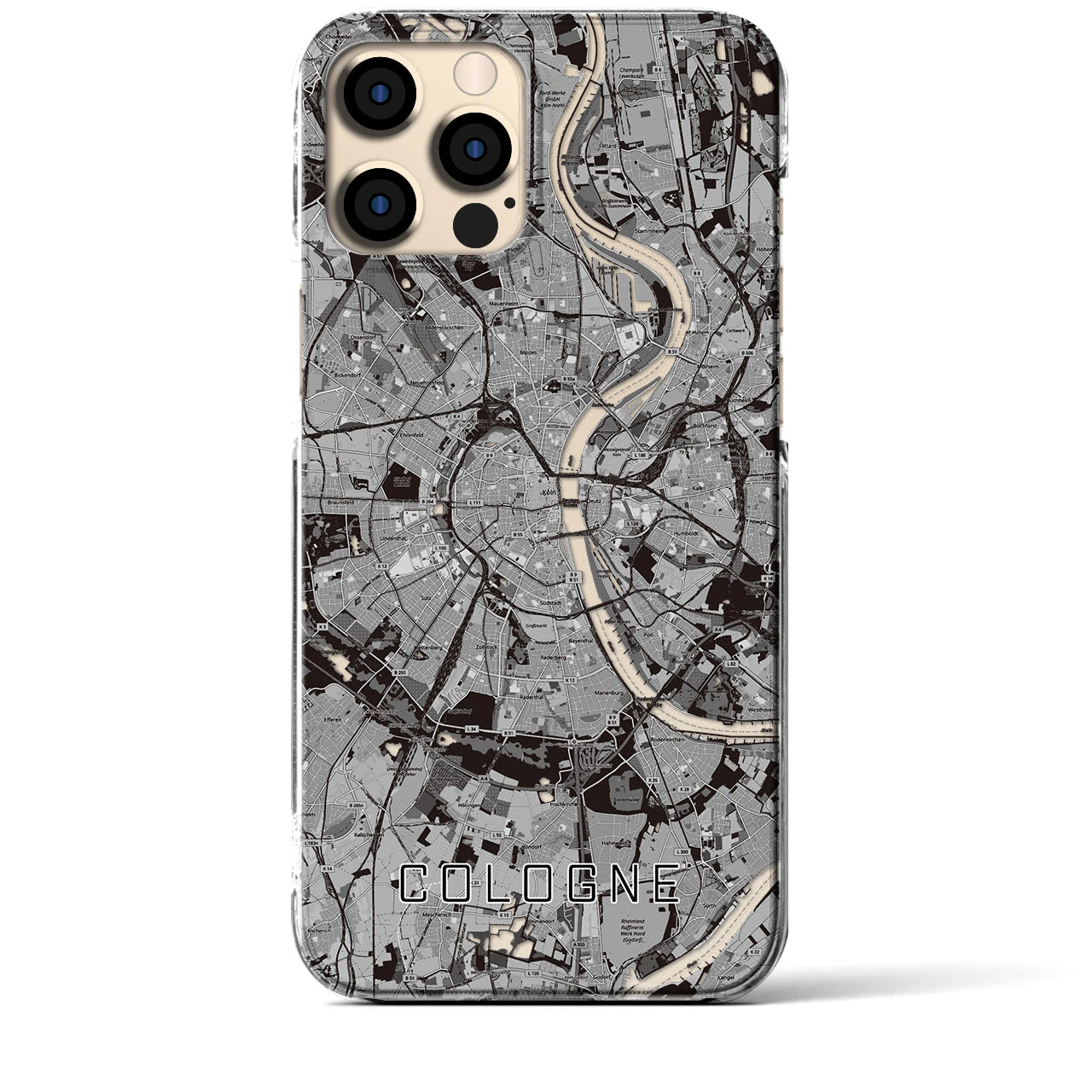 【ケルン(ドイツ)】地図柄iPhoneケース(クリアタイプ)