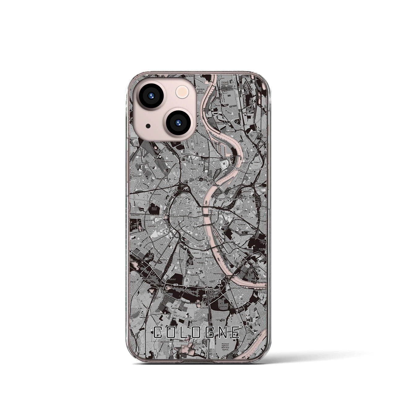 【ケルン(ドイツ)】地図柄iPhoneケース(クリアタイプ)