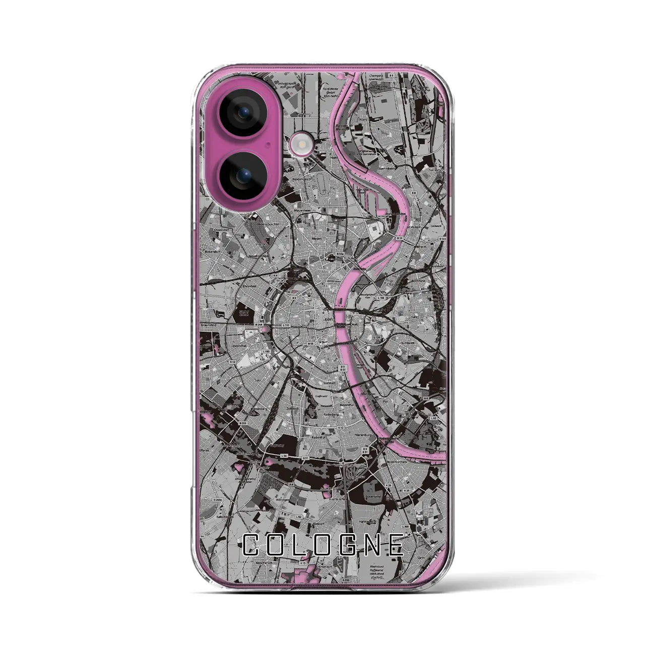 【ケルン(ドイツ)】地図柄iPhoneケース(クリアタイプ)