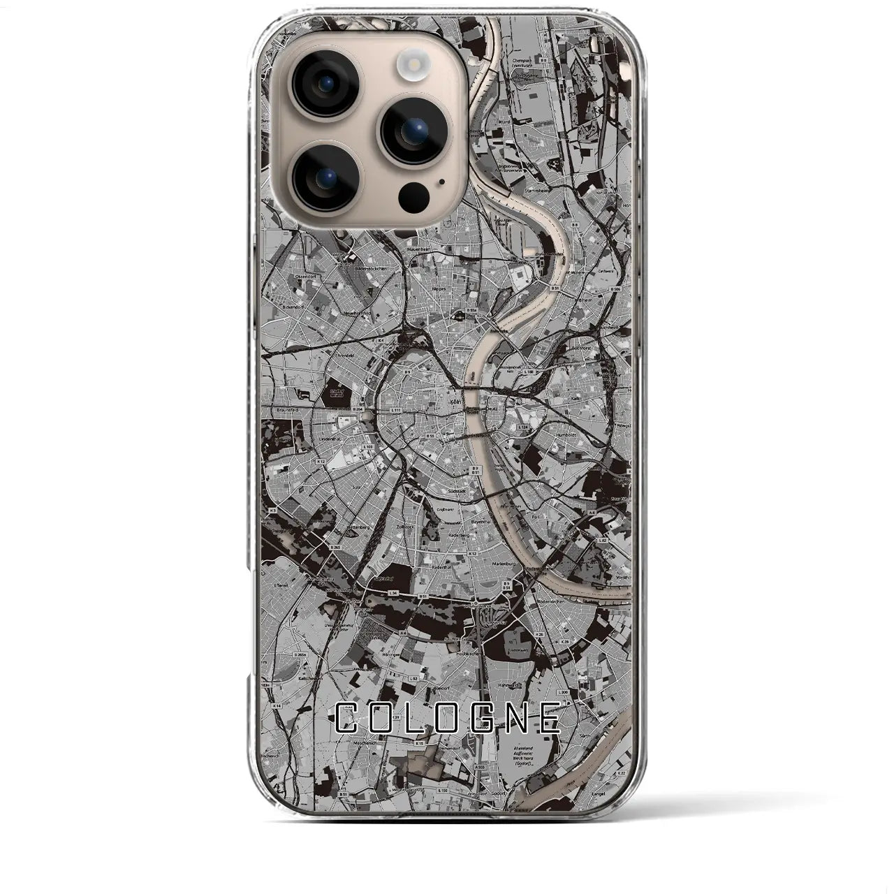 【ケルン(ドイツ)】地図柄iPhoneケース(クリアタイプ)