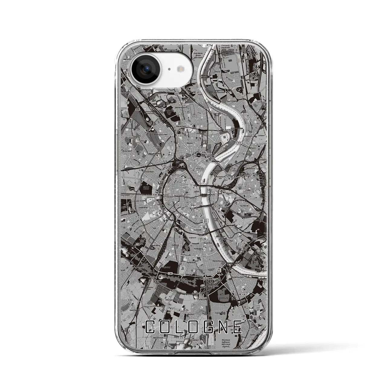 【ケルン(ドイツ)】地図柄iPhoneケース(クリアタイプ)