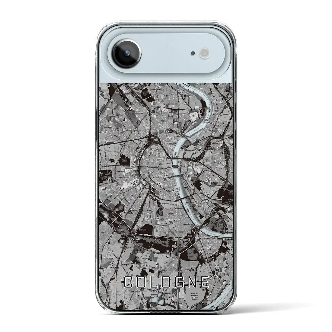 【ケルン(ドイツ)】地図柄iPhoneケース(クリアタイプ)モノトーン・iPhone 17 Pro Max 用