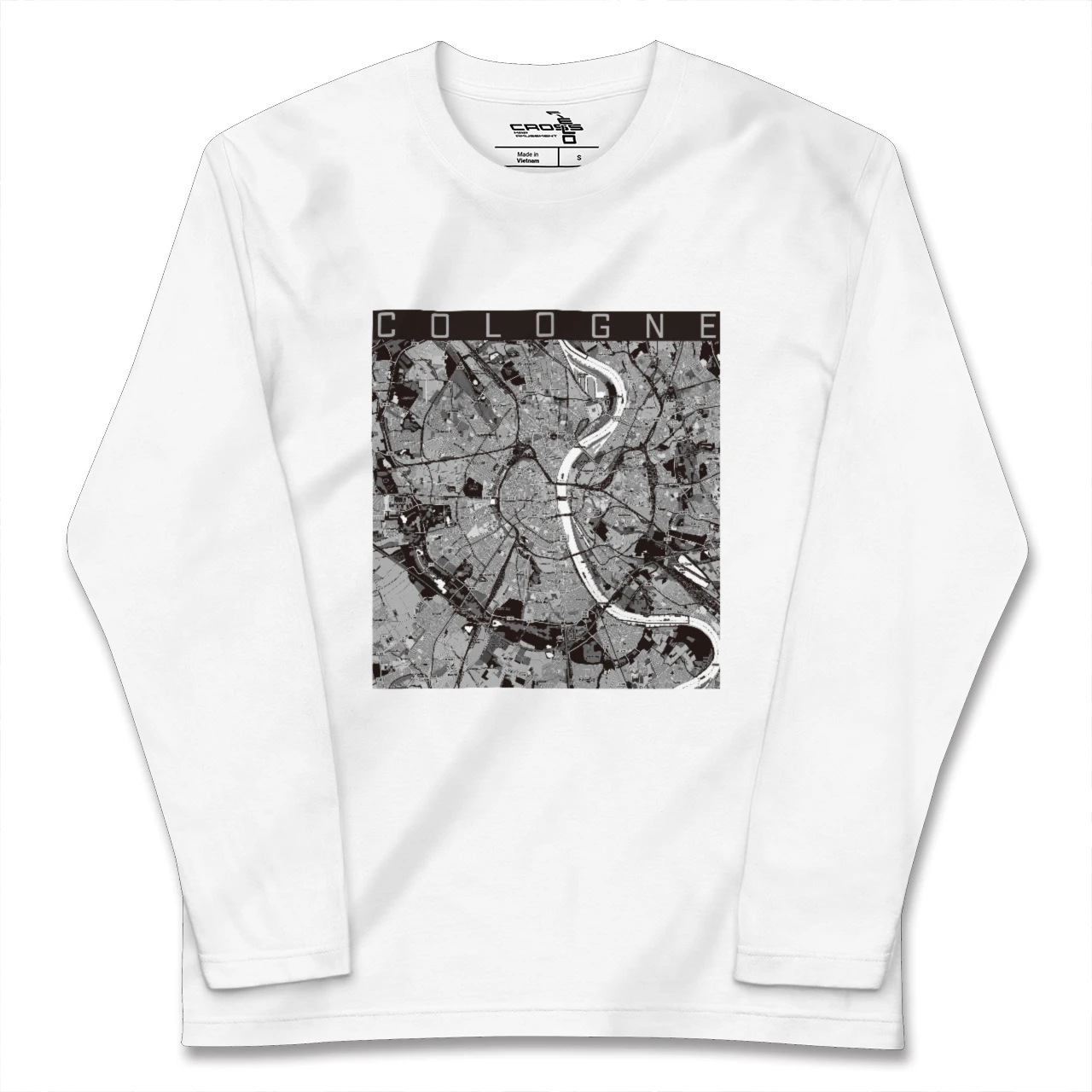【ケルン(ドイツ)】地図柄ロングスリーブTシャツ