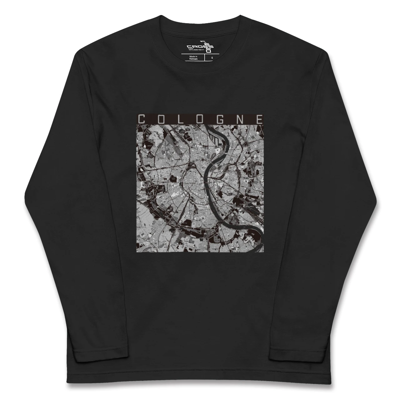 【ケルン(ドイツ)】地図柄ロングスリーブTシャツ