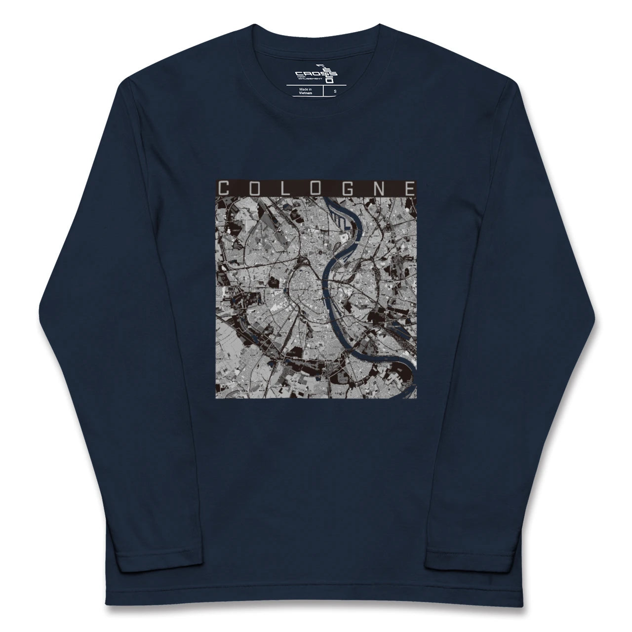 【ケルン(ドイツ)】地図柄ロングスリーブTシャツ