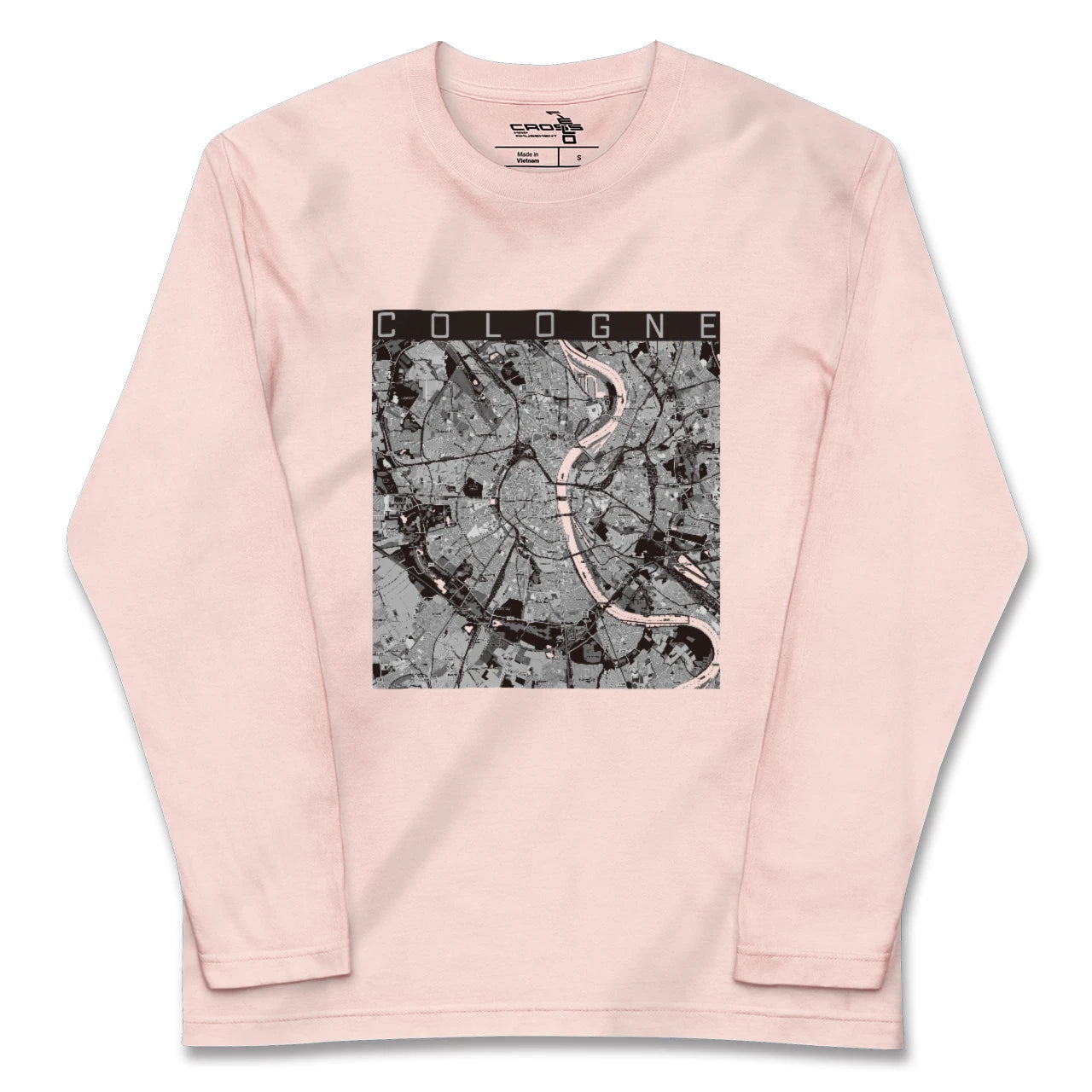 【ケルン(ドイツ)】地図柄ロングスリーブTシャツ