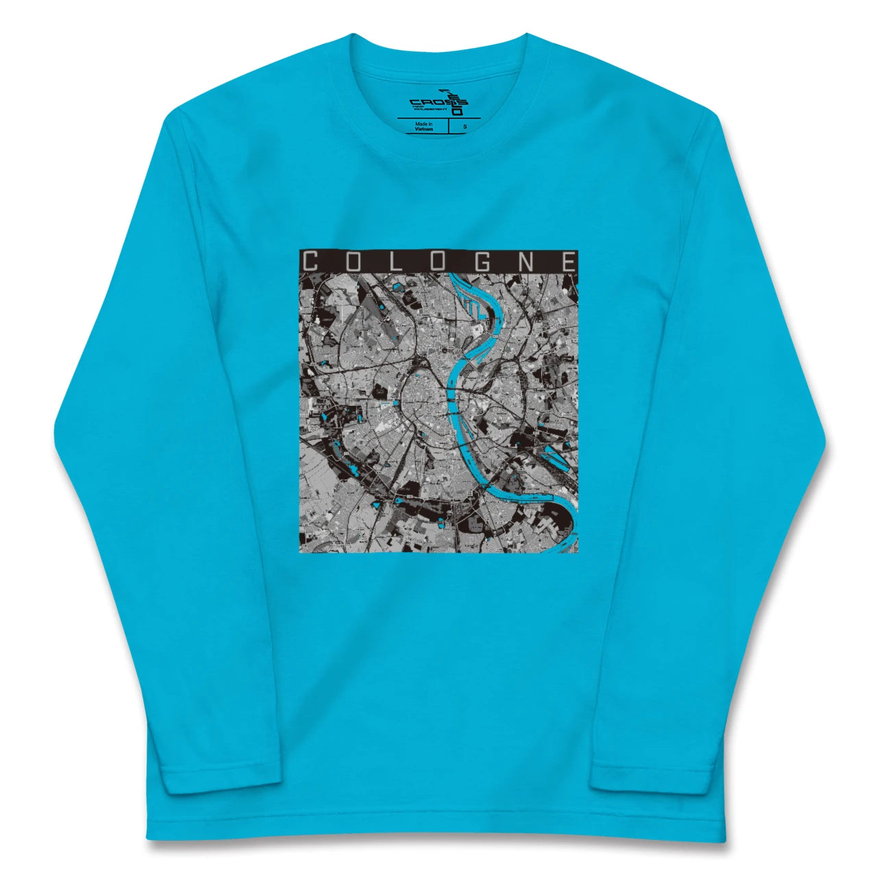 【ケルン(ドイツ)】地図柄ロングスリーブTシャツ