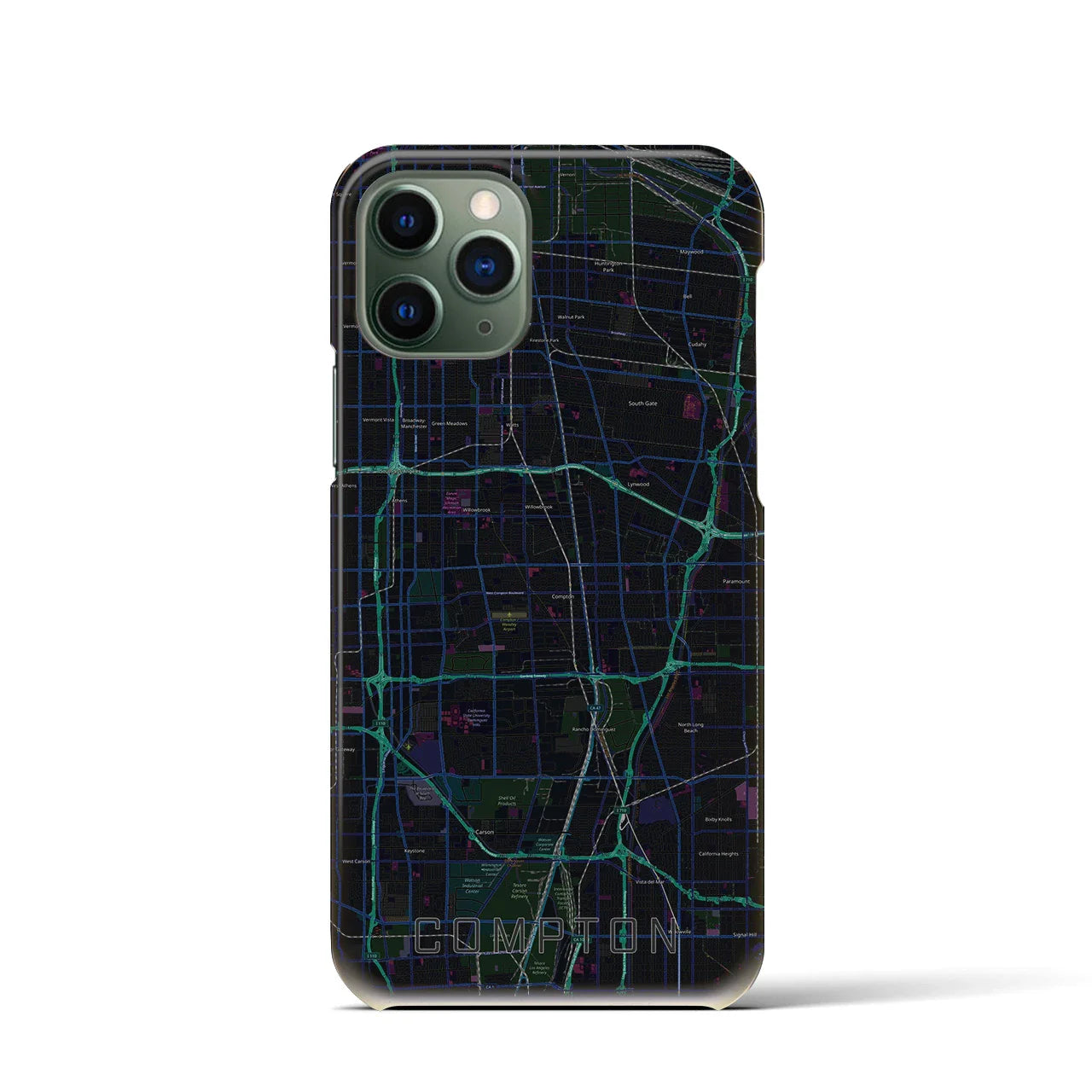 【コンプトン(アメリカ)】地図柄iPhoneケース(バックカバータイプ)