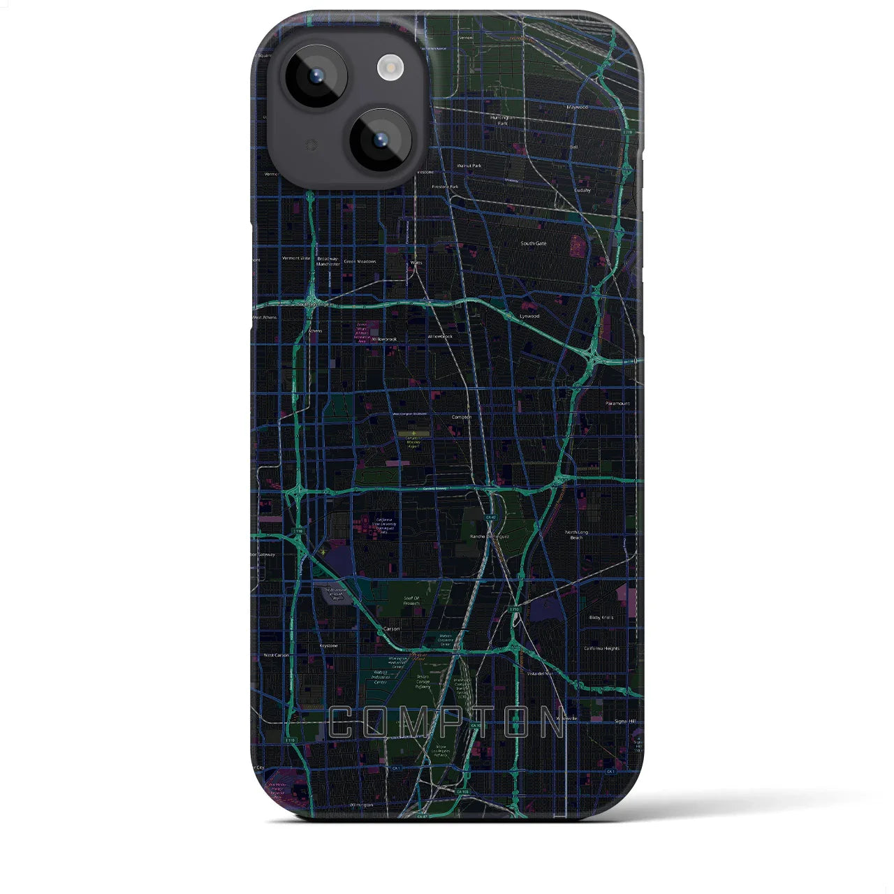 【コンプトン(アメリカ)】地図柄iPhoneケース(バックカバータイプ)