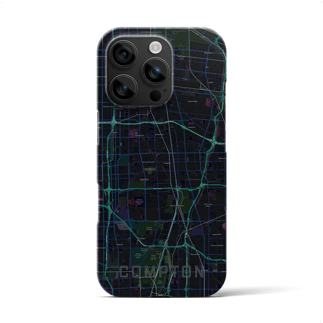 【コンプトン(アメリカ)】地図柄iPhoneケース(バックカバータイプ)