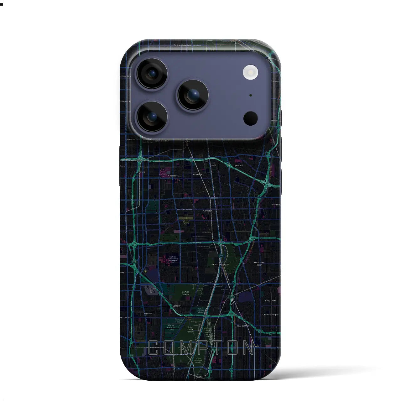 【コンプトン(アメリカ)】地図柄iPhoneケース(バックカバータイプ)