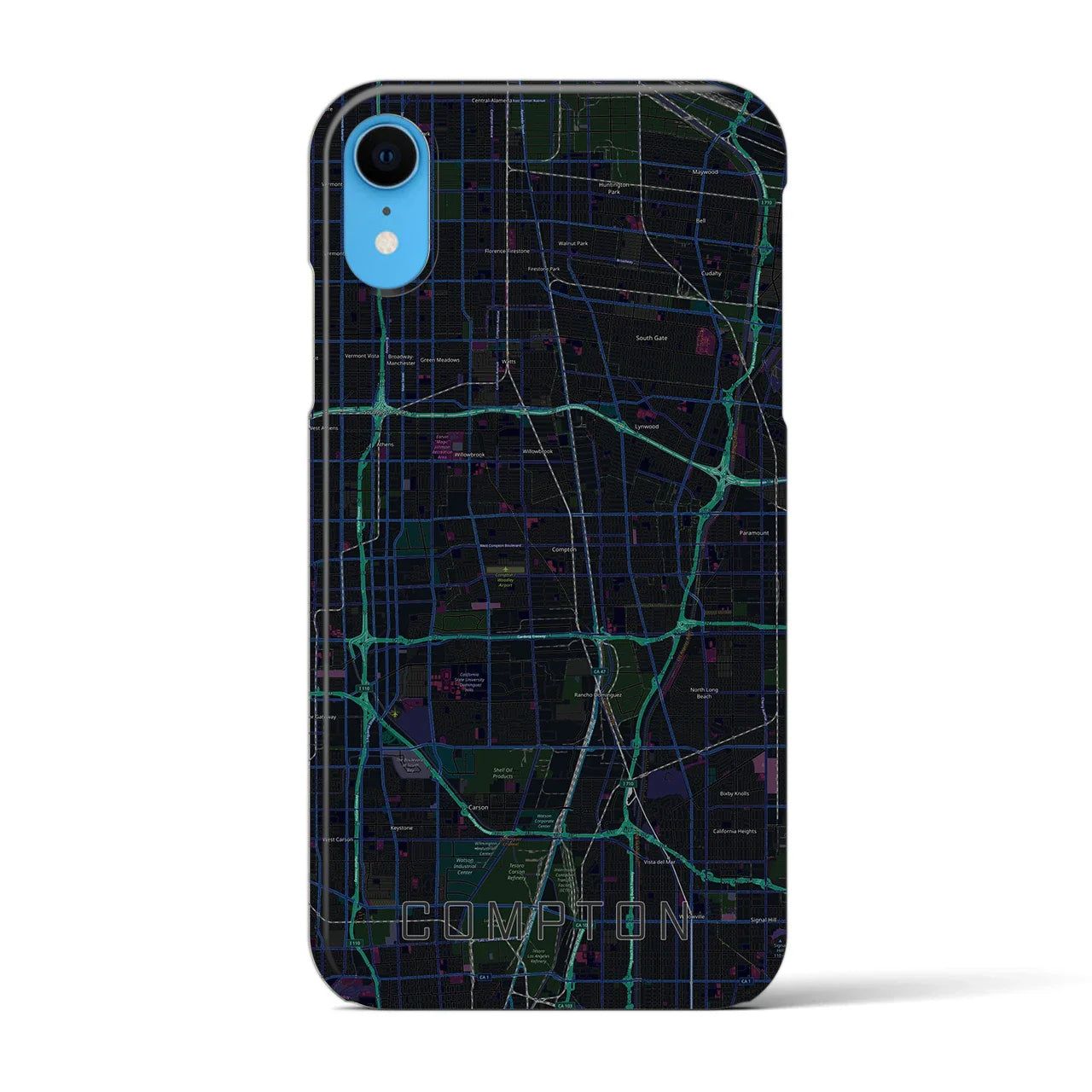 【コンプトン(アメリカ)】地図柄iPhoneケース(バックカバータイプ)
