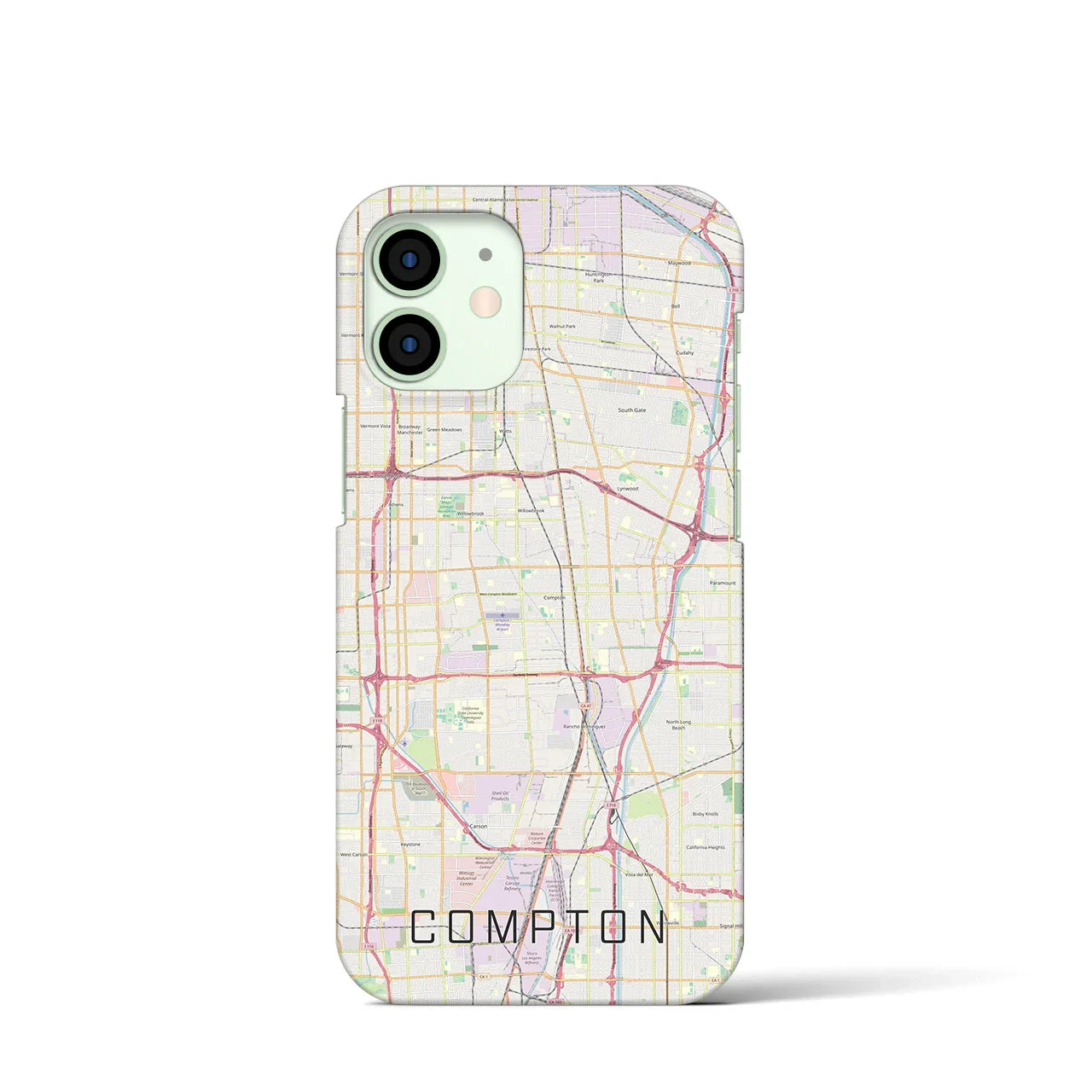【コンプトン(アメリカ)】地図柄iPhoneケース(バックカバータイプ)