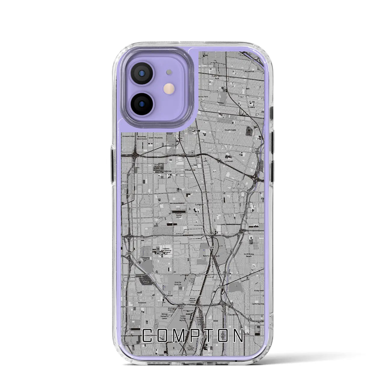 【コンプトン(アメリカ)】地図柄iPhoneケース(MagSafeタイプ)
