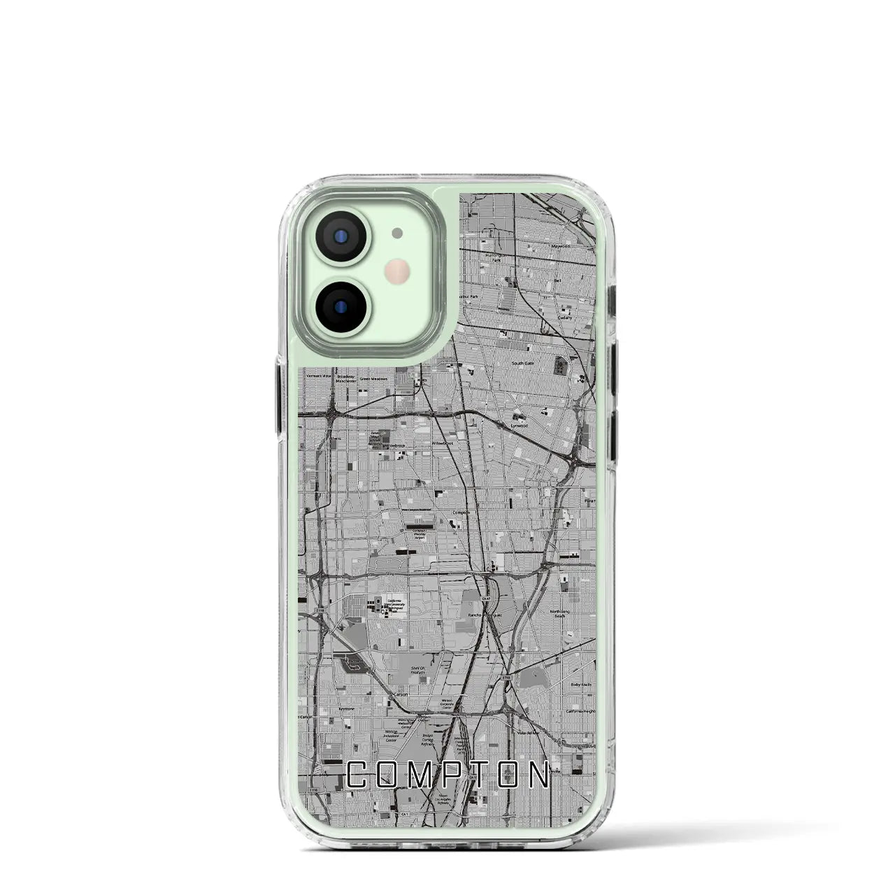 【コンプトン(アメリカ)】地図柄iPhoneケース(MagSafeタイプ)