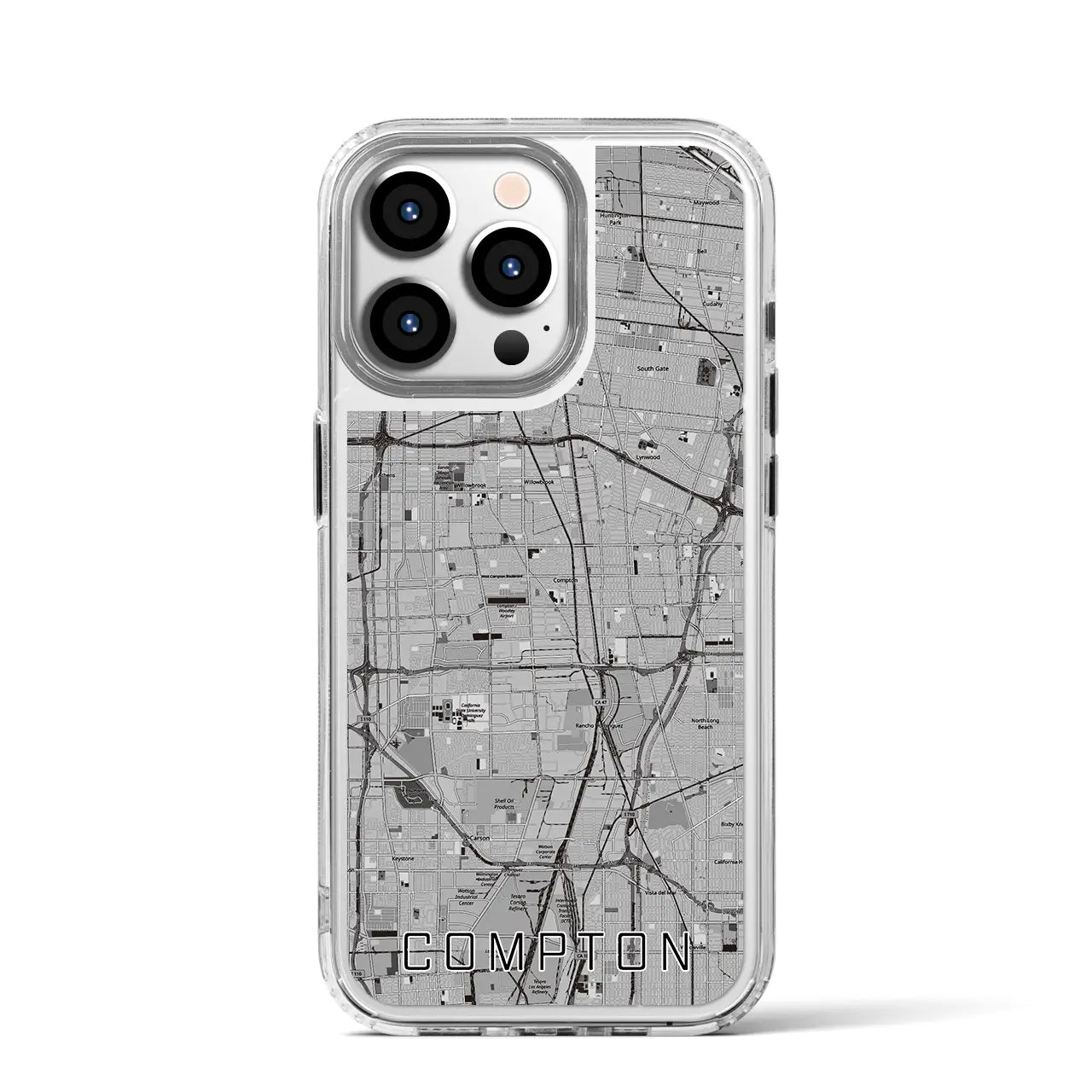 【コンプトン(アメリカ)】地図柄iPhoneケース(MagSafeタイプ)