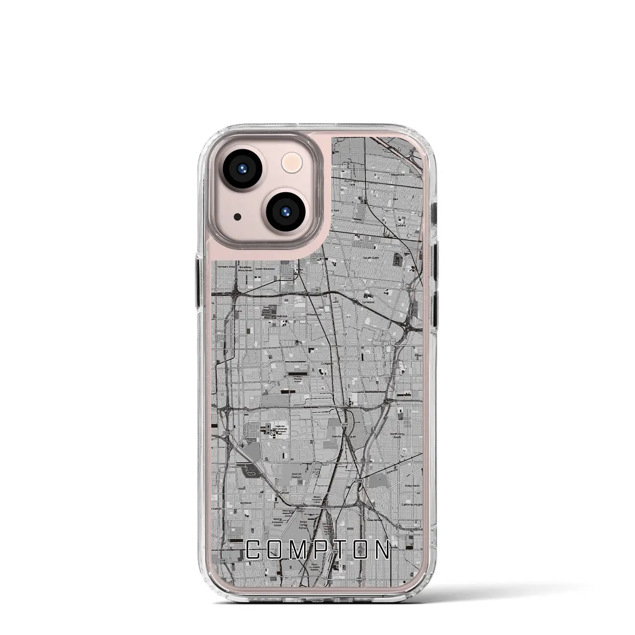 【コンプトン(アメリカ)】地図柄iPhoneケース(MagSafeタイプ)