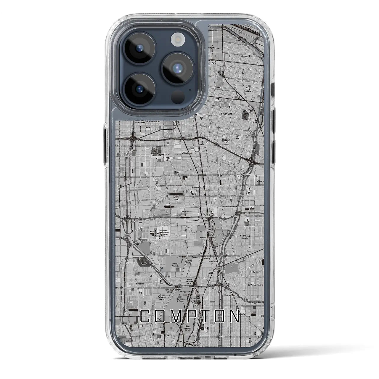 【コンプトン(アメリカ)】地図柄iPhoneケース(MagSafeタイプ)