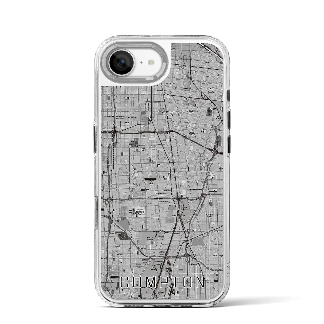 【コンプトン(アメリカ)】地図柄iPhoneケース(MagSafeタイプ)