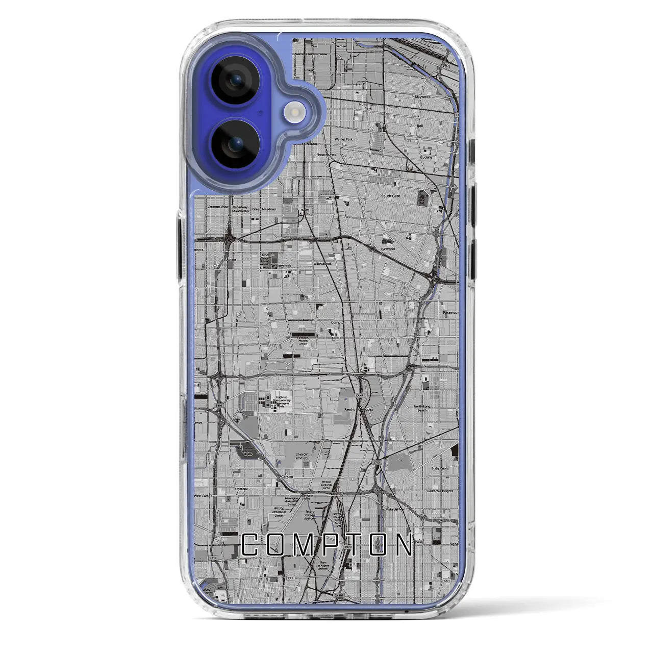 【コンプトン(アメリカ)】地図柄iPhoneケース(MagSafeタイプ)