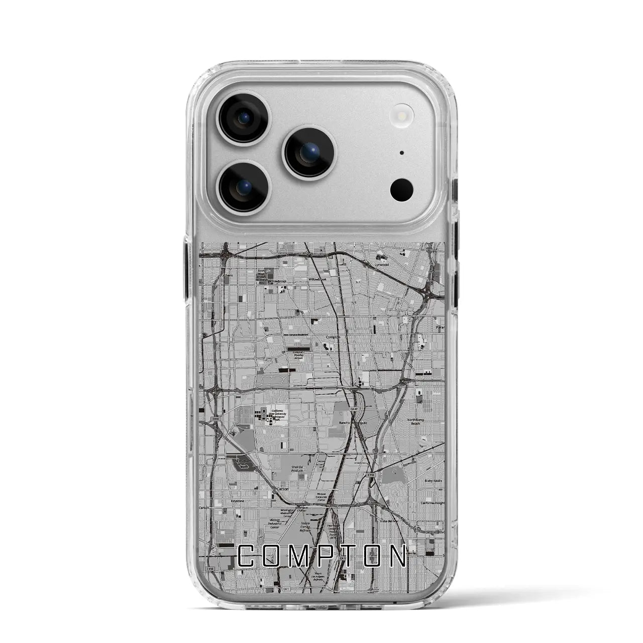 【コンプトン(アメリカ)】地図柄iPhoneケース(MagSafeタイプ)