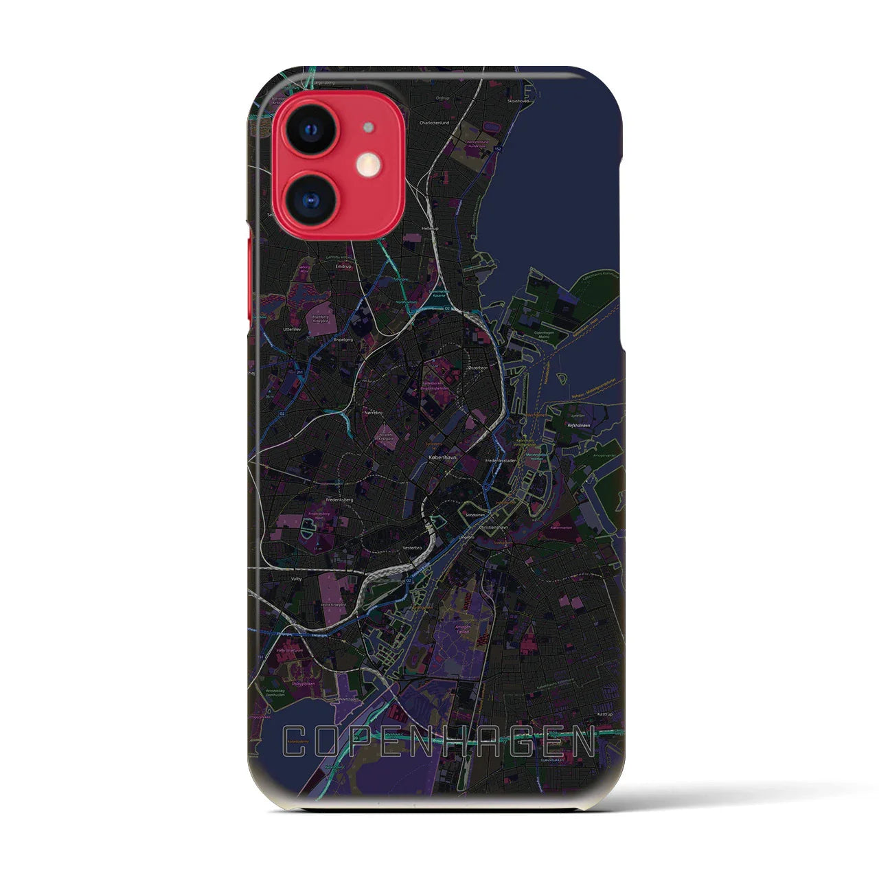 【コペンハーゲン(デンマーク)】地図柄iPhoneケース(バックカバータイプ)