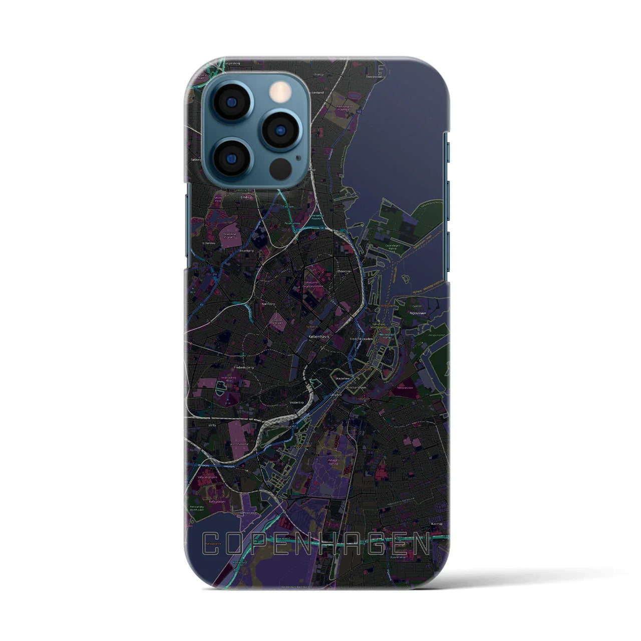【コペンハーゲン(デンマーク)】地図柄iPhoneケース(バックカバータイプ)