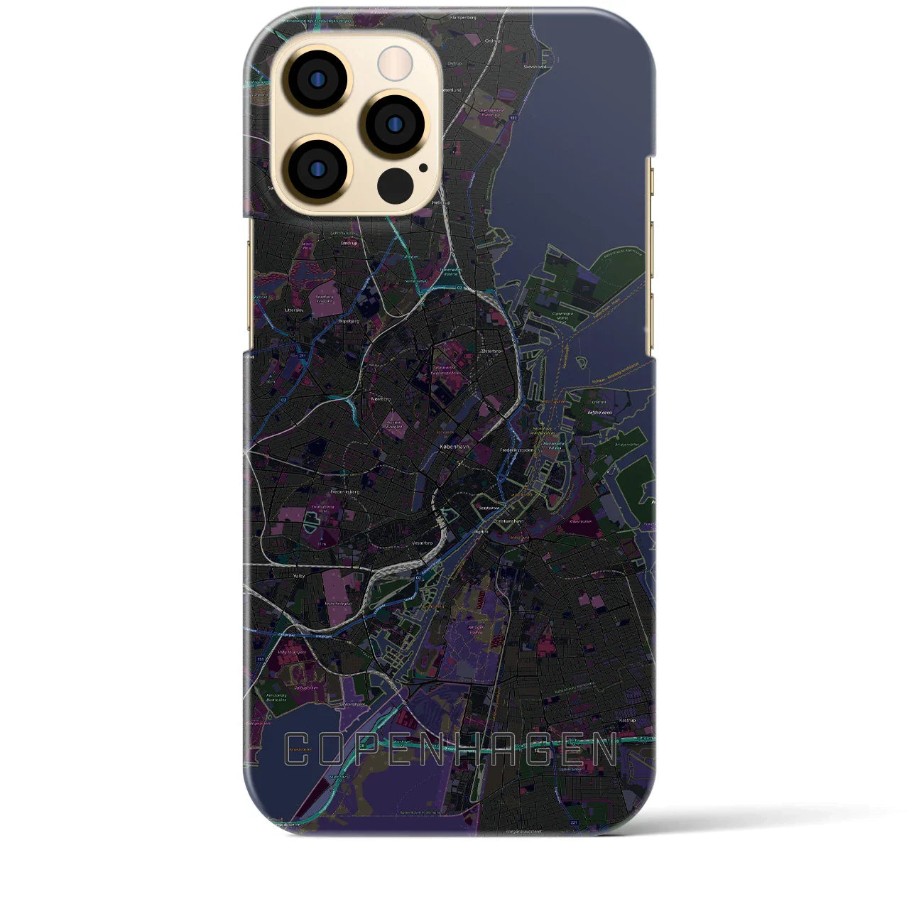 【コペンハーゲン(デンマーク)】地図柄iPhoneケース(バックカバータイプ)