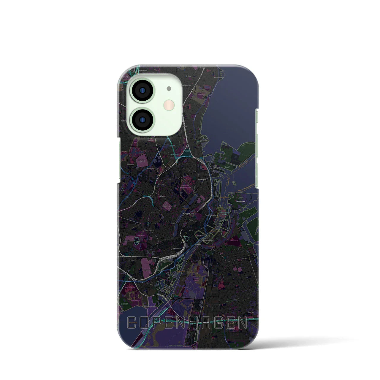 【コペンハーゲン(デンマーク)】地図柄iPhoneケース(バックカバータイプ)