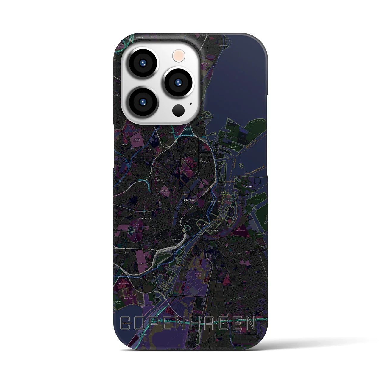 【コペンハーゲン(デンマーク)】地図柄iPhoneケース(バックカバータイプ)