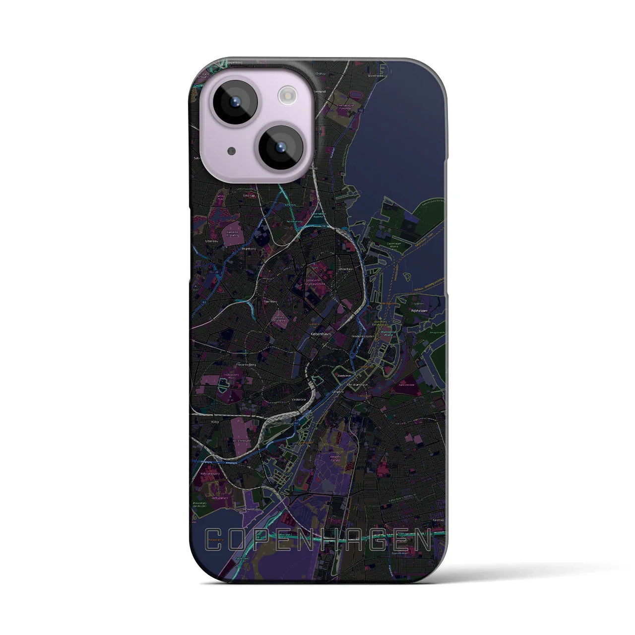 【コペンハーゲン(デンマーク)】地図柄iPhoneケース(バックカバータイプ)