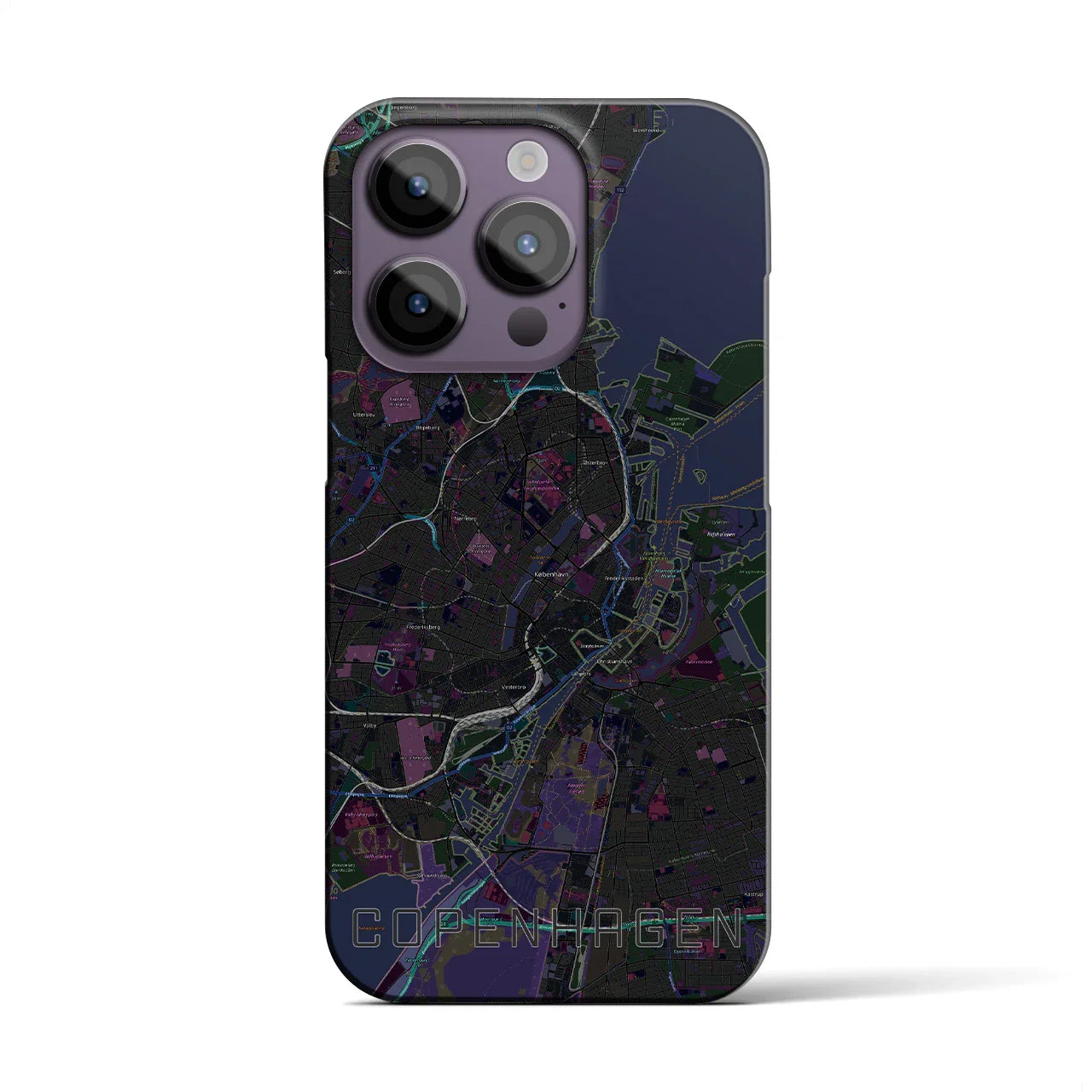 【コペンハーゲン(デンマーク)】地図柄iPhoneケース(バックカバータイプ)