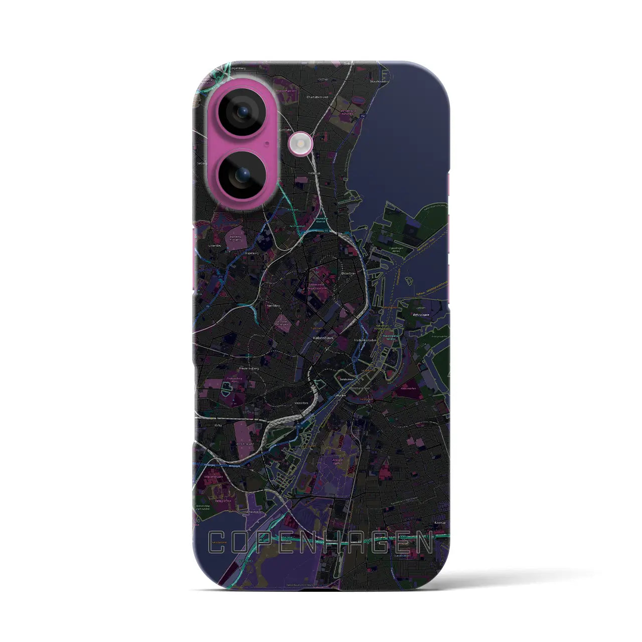 【コペンハーゲン(デンマーク)】地図柄iPhoneケース(バックカバータイプ)