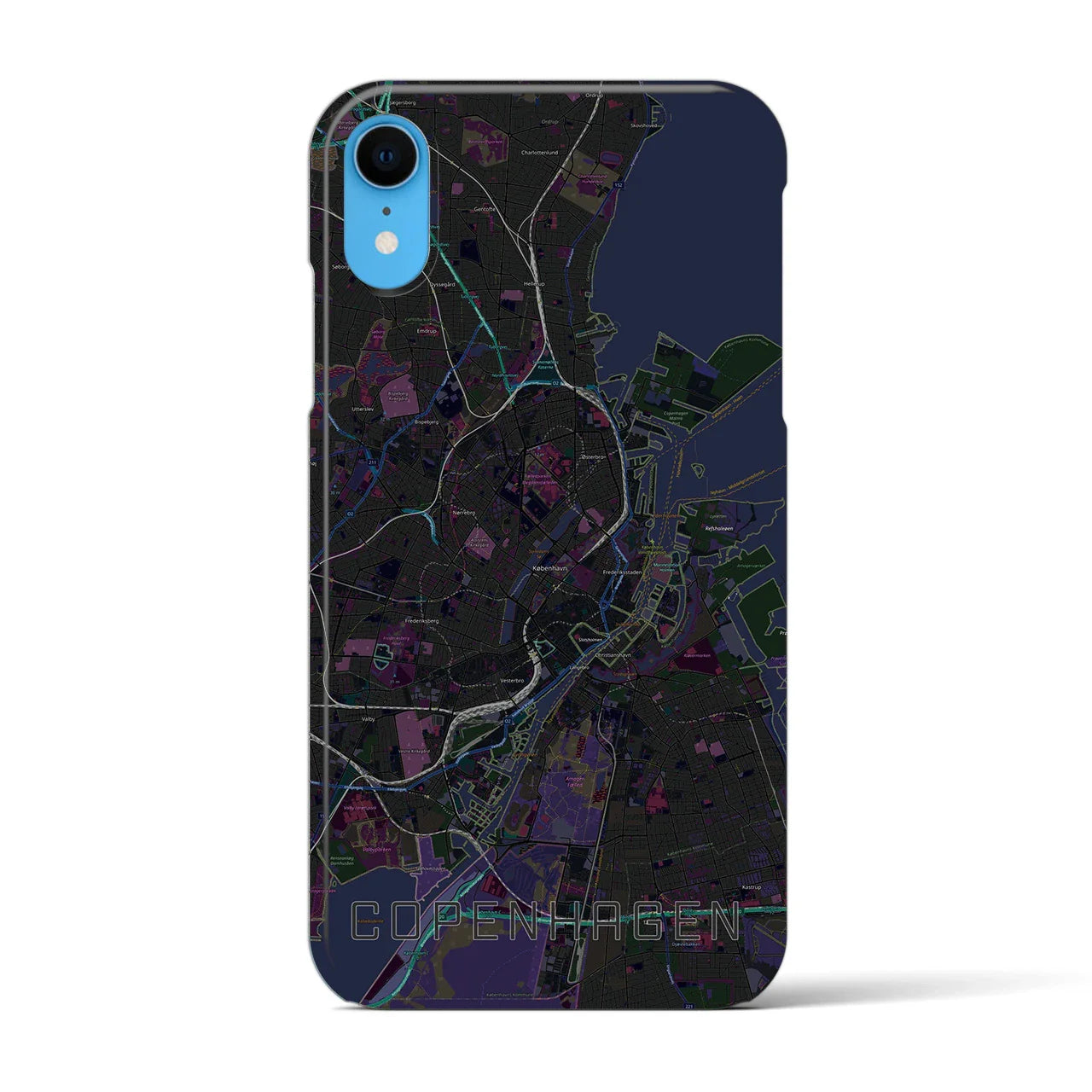 【コペンハーゲン(デンマーク)】地図柄iPhoneケース(バックカバータイプ)