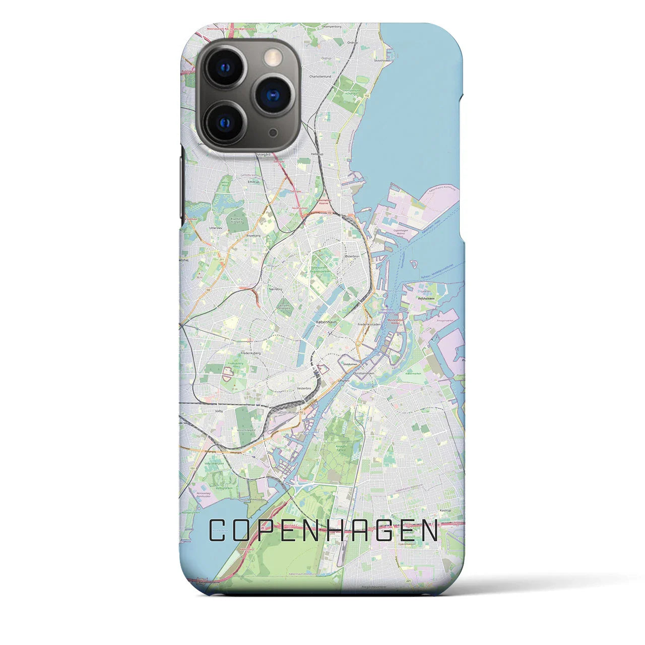 【コペンハーゲン(デンマーク)】地図柄iPhoneケース(バックカバータイプ)