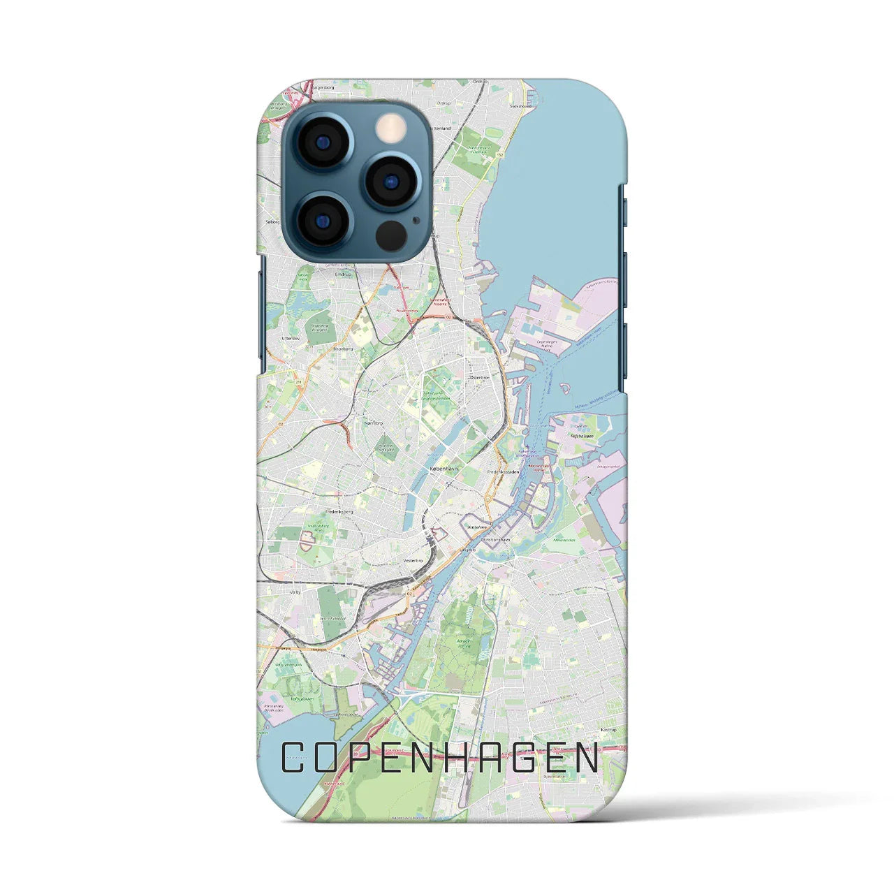 【コペンハーゲン(デンマーク)】地図柄iPhoneケース(バックカバータイプ)