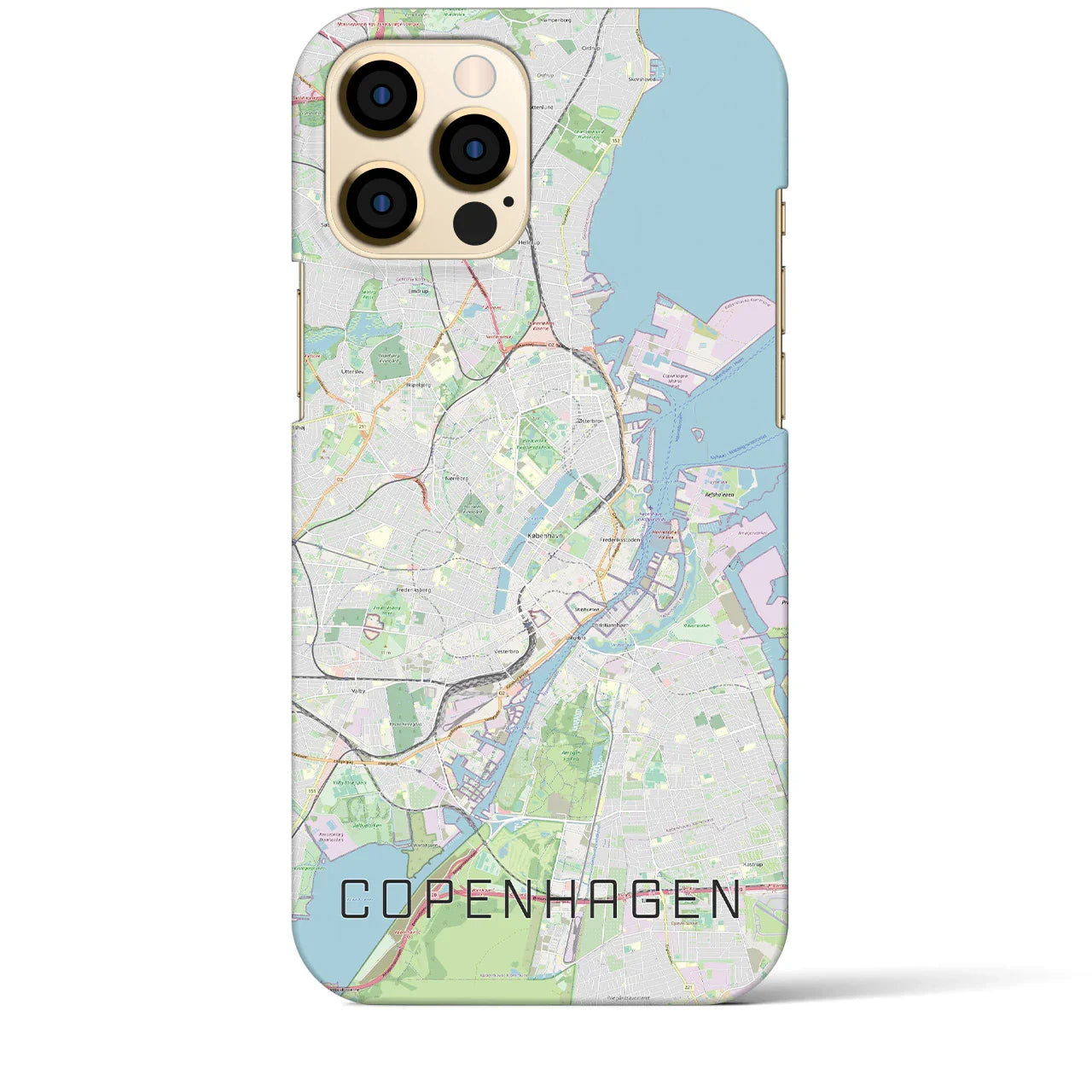 【コペンハーゲン(デンマーク)】地図柄iPhoneケース(バックカバータイプ)