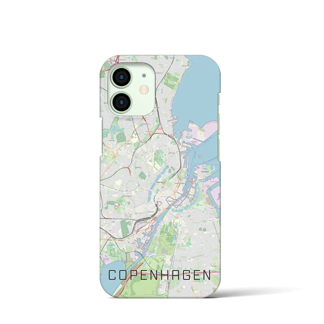 【コペンハーゲン(デンマーク)】地図柄iPhoneケース(バックカバータイプ)