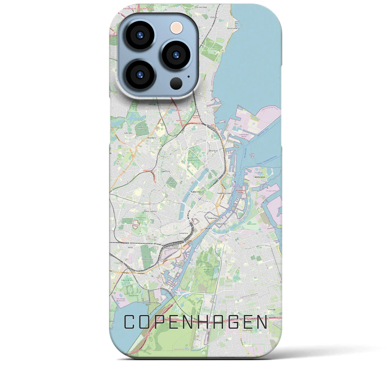 【コペンハーゲン(デンマーク)】地図柄iPhoneケース(バックカバータイプ)