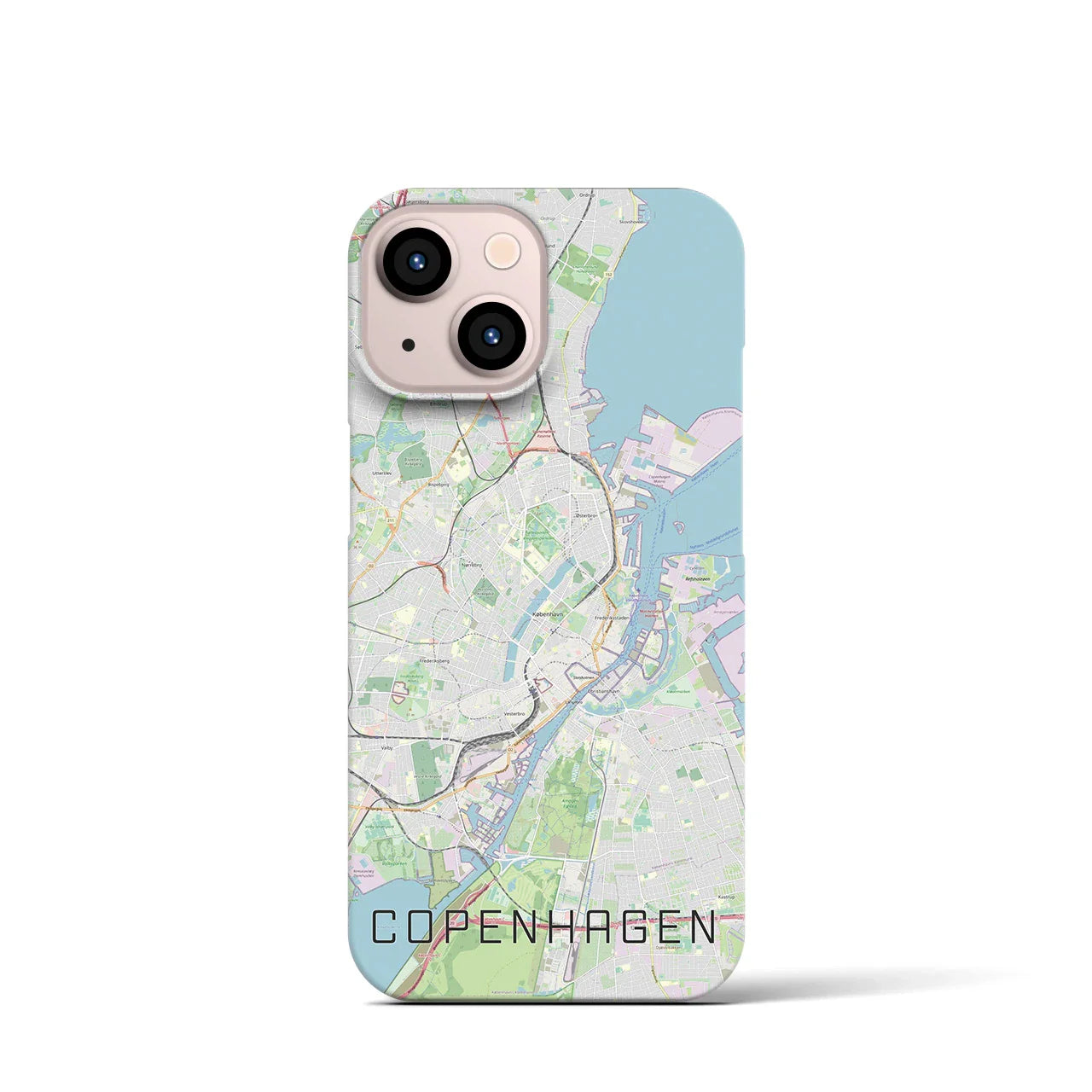 【コペンハーゲン(デンマーク)】地図柄iPhoneケース(バックカバータイプ)