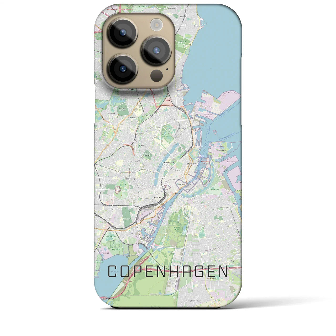 【コペンハーゲン(デンマーク)】地図柄iPhoneケース(バックカバータイプ)