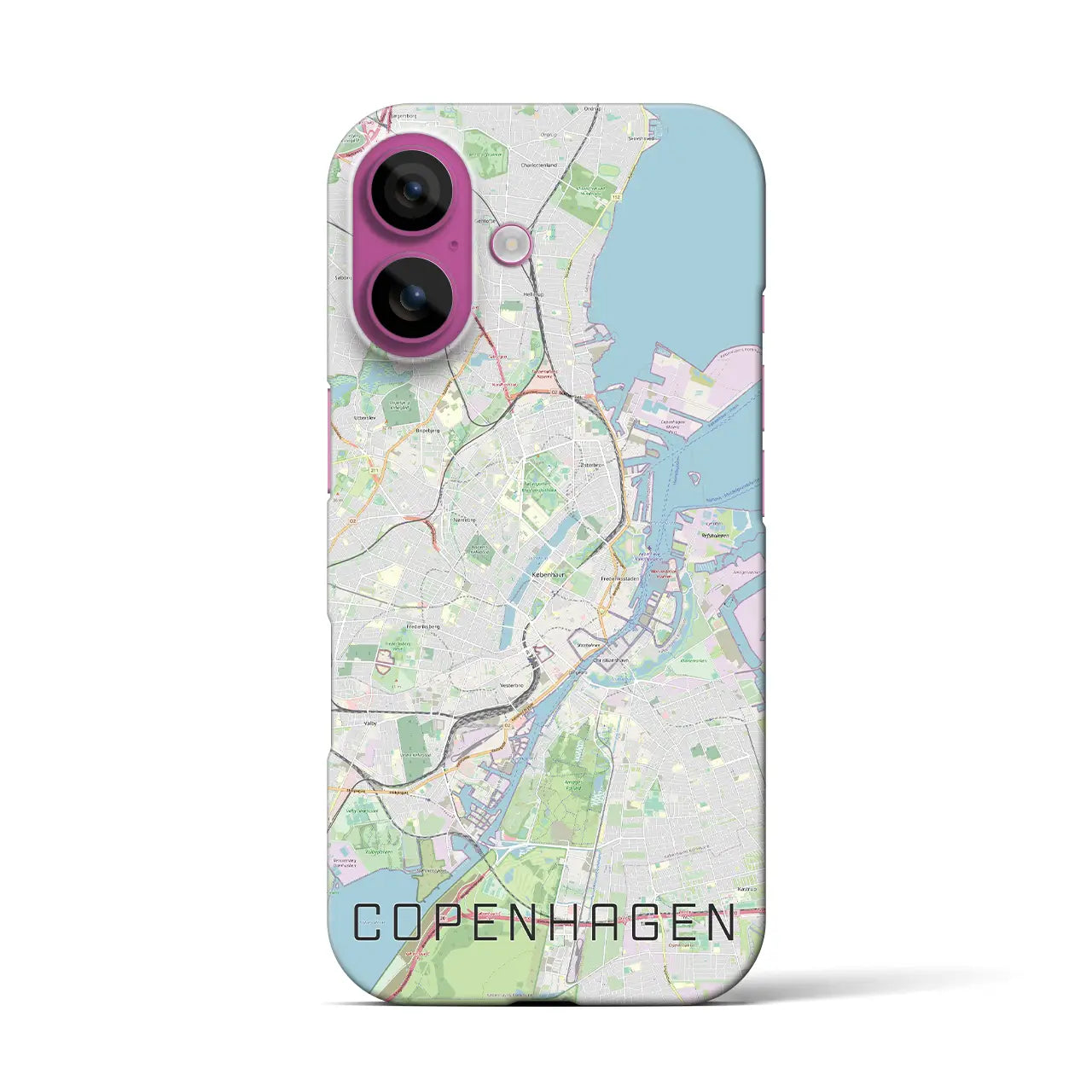 【コペンハーゲン(デンマーク)】地図柄iPhoneケース(バックカバータイプ)
